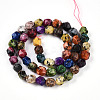 Dyed Natural Sesame Jasper Beads Strands G-T139-8mm-47A-2
