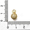 Brass Micro Pave Clear Cubic Zirconia Charms ZIRC-I070-084G-3