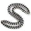 201 Stainless Steel Cuban Link Chain Necklaces for Men NJEW-B116-03P-1-2