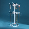 2-Tier Rotatable Iron Jewelry Display Organizer Holder for Necklaces PW-WGF40E6-04-1