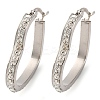 304 Stainless Steel Heart Hoop Earrings EJEW-S242-01P-B-2