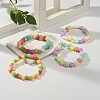 Candy Color Acrylic Beads Stretch Bracelet for Kid BJEW-JB07238-3