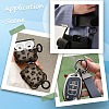 20Pcs 4 Styles Alloy Spring Gate Rings FIND-SP0001-50C-5