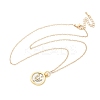 Brass Twelve Constellations Tarot Pendant Necklaces NJEW-Q006-01J-G-2