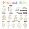 DIY Hollow Earring Making Kit DIY-TA0005-54-3