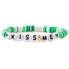 Kiss Me Acrylic & Polymer Clay Heishi Beads Stretch Bracelets for Women BK9964-8-1