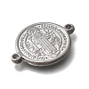 304 Stainless Steel Saint Benedict Medal Cross Connector Charms STAS-C119-12P-2