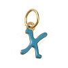 Ion Plating(IP) 304 Stainless Steel Enamel Alphabet Charms STAS-F308-02G-X-1
