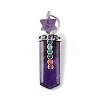 Chakra Themed Natural Amethyst Big Pendants G-L524-12P-04-2