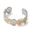 Hammered 304 Stainless Steel Cuff Bangles for Women BJEW-P371-01B-4