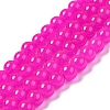 Baking Paint Imitation Jade Glass Round Bead Strands X1-DGLA-Q021-8mm-28-4