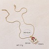 Vintage 304 Stainless Steel Enamel Flower Pendant Necklaces with Imitation Pearl for Women CU9573-5