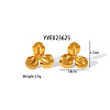 Elegant Flower 304 Stainless Steel Stud Earrings Jewelry Accessories MD4643-2-1