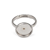 304 Stainless Steel Cuff Ring Components STAS-D372-05P-01C-2