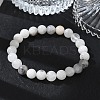 Natural Tourmalinated Quartz Round Beaded Stretch Bracelets GG-CBA12F1-02A-11-2