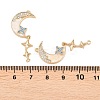 Brass Micro Pave Clear Cubic Zirconia Enamel Pendants KK-G552-03G-3