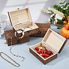 6Pcs Wooden Jewelry Packaging Boxes CON-FH0001-59-5
