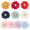 10Pcs 10 Colors Silk Cloth Flower DIY-NB0011-03-1