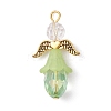 5Pcs 5 Colors Glass Pendants PALLOY-JF03347-2