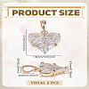 2Pcs Brass Pave Cubic Zirconia Charms ZIRC-LP0001-36-2
