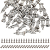 40Pcs Tibetan Style Alloy Building Pendants TIBEP-CA0001-14-7