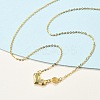 925 Sterling Silver Pave Clear Cubic Zirconia Heart Pendant Necklaces for Women NJEW-D315-04G-2