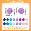 112Pcs 16 Style Food Grade Eco-Friendly Silicone Focal Beads SIL-GO0001-01-2