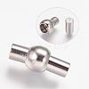 Brass Magnetic Clasps with Glue-in Ends KK-G230-3mm-P-NF-2