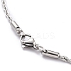 Non-Tarnish 304 Stainless Steel Rope Chain Necklaces STAS-G244-85P-2