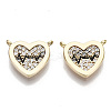 Brass Micro Pave Clear Cubic Zirconia Charms LS-KK-S356-073-NF-1