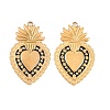 304 Stainless Steel Enamel Pendants STAS-K293-33G-2
