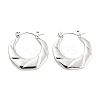 Non-Tarnish Twist Ring 304 Stainless Steel Hoop Earrings for Women EJEW-C067-04P-1