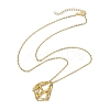 Crystal Stone Cage Pendant Necklaces NJEW-JN04760-02-1