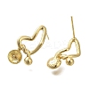 Brass Stud Earring Findings KK-K388-13G-2