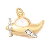 Brass Micro Pave Cubic Zirconia Pendants LS-KK-U040-04G-1