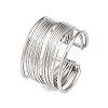 304 Stainless Steel Open Cuff for Women RJEW-K306-01P-1