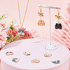 40Pcs 10 Colors Rack Plating Alloy Enamel Pendants ENAM-SC0003-10-4