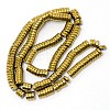 Electroplate Non-magnetic Synthetic Hematite Beads Strands G-WH0015-02C-2