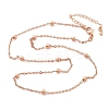 Brass Satellite Chains Necklaces for Women NJEW-D302-28RG-4
