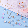 30pcs 5 colors Transparent Glass Pendants FIND-OC0002-42-4