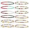 10Pcs Glass Seed Bead Stretch Bracelet Set LV7634-2-2
