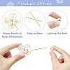 6Pcs 6 Styles Flower Plastic & Resin Rhinestone Brooches JEWB-CJ0003-39-3