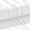 1MM 304 Stainless Steel Cable Chain Necklaces NJEW-T016-15P-1