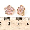 Brass Pave Cubic Zirconia Spacer Bars KK-B090-03A-02G-3