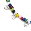 Bohemian Round Glass Seed Beaded Anklets for Women AJEW-AN00669-3