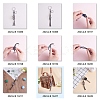 4Pcs  Macrame Fringe Braided Keychain AJEW-SW00014-05-2