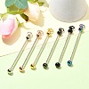 6Pcs 6 Styles Iron Bar Beadable Keychain for Jewelry Making DIY Crafts IFIN-CJ0002-37-5