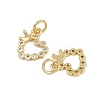 Brass Micro Pave Cubic Zirconia Pendants ZIRC-I367-02G-01-2