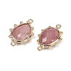 Natural Rhodonite Faceted Connector Charms G-K347-07G-05-2