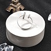304 Stainless Steel Open Cuff Rings for Women RJEW-S395-02P-3